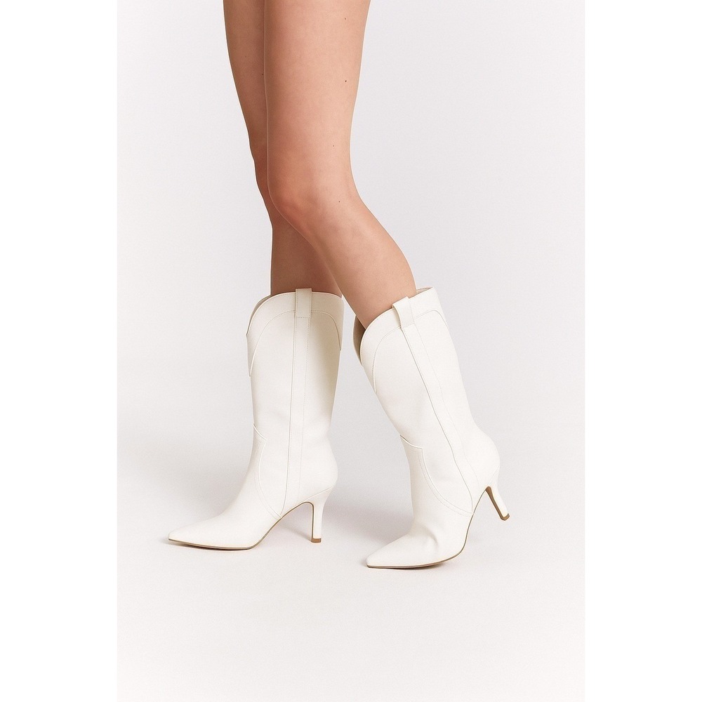 Women Western Boots Bryce by Wild Fable White Size 8 New With Tags - Picture 7 of 9